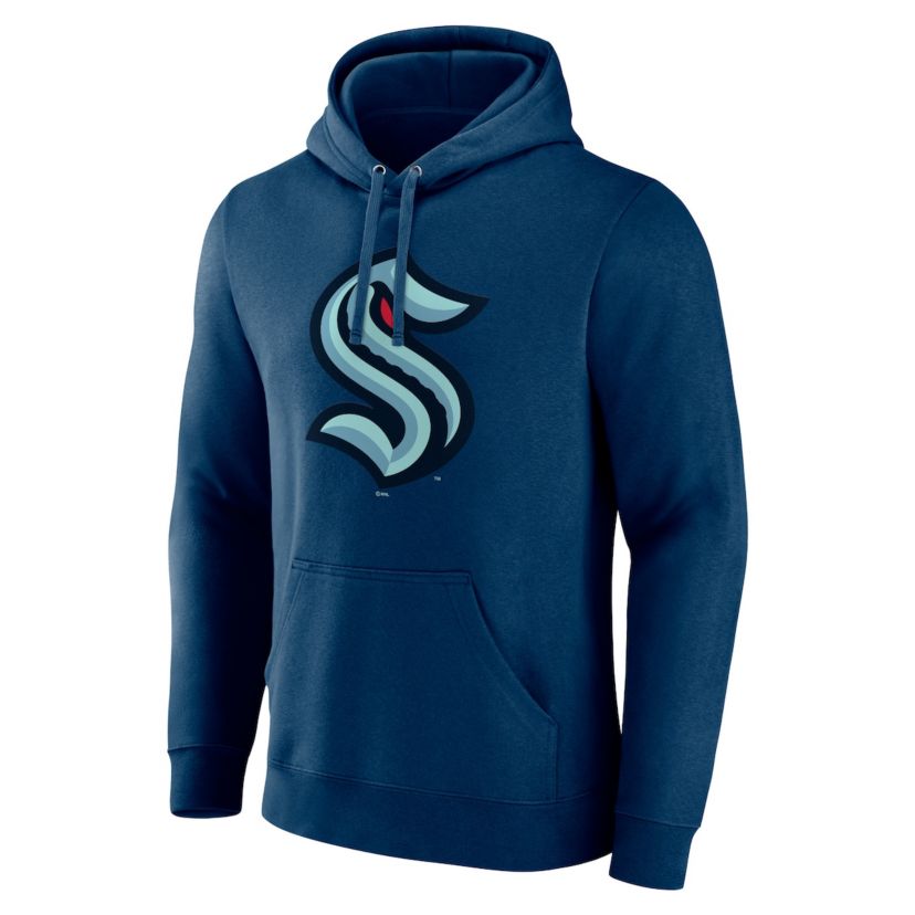 NHL Deep Sea Seattle Kraken Primary Logo Pullover Hoodie