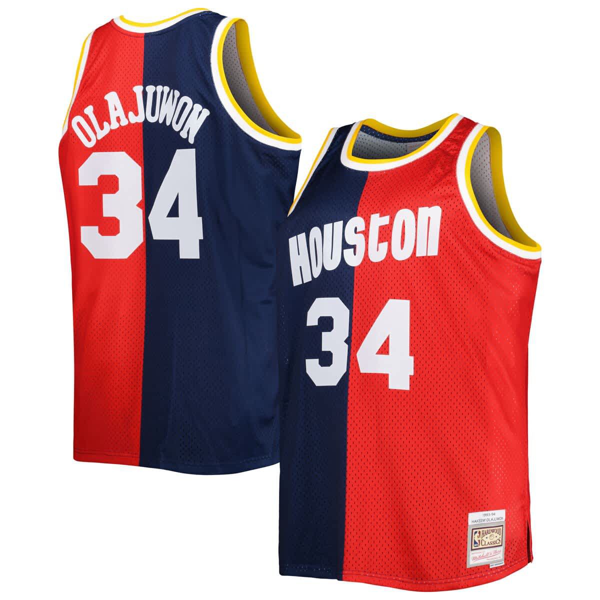 Mitchell & Ness NBA Hakeem Olajuwon Houston Rockets Big & Tall Hardwood ...