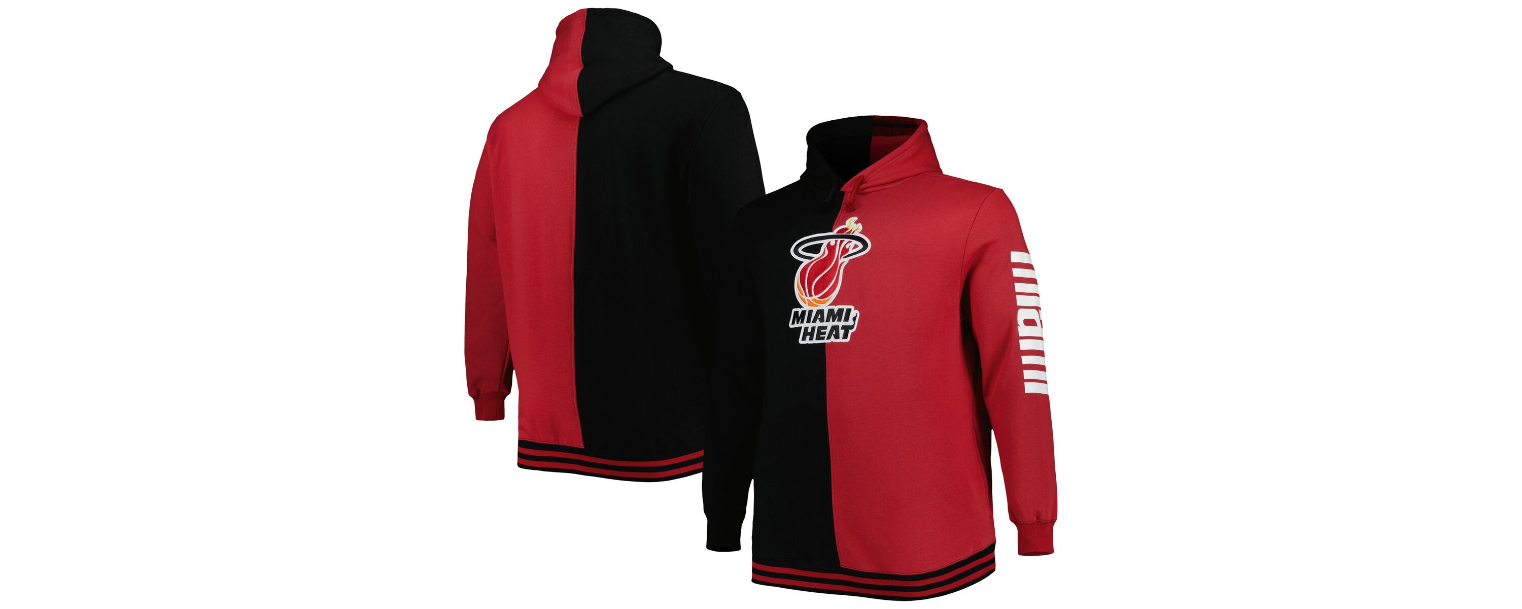 NBA Miami Heat Big & Tall Hardwood Classics Split Pullover Hoodie