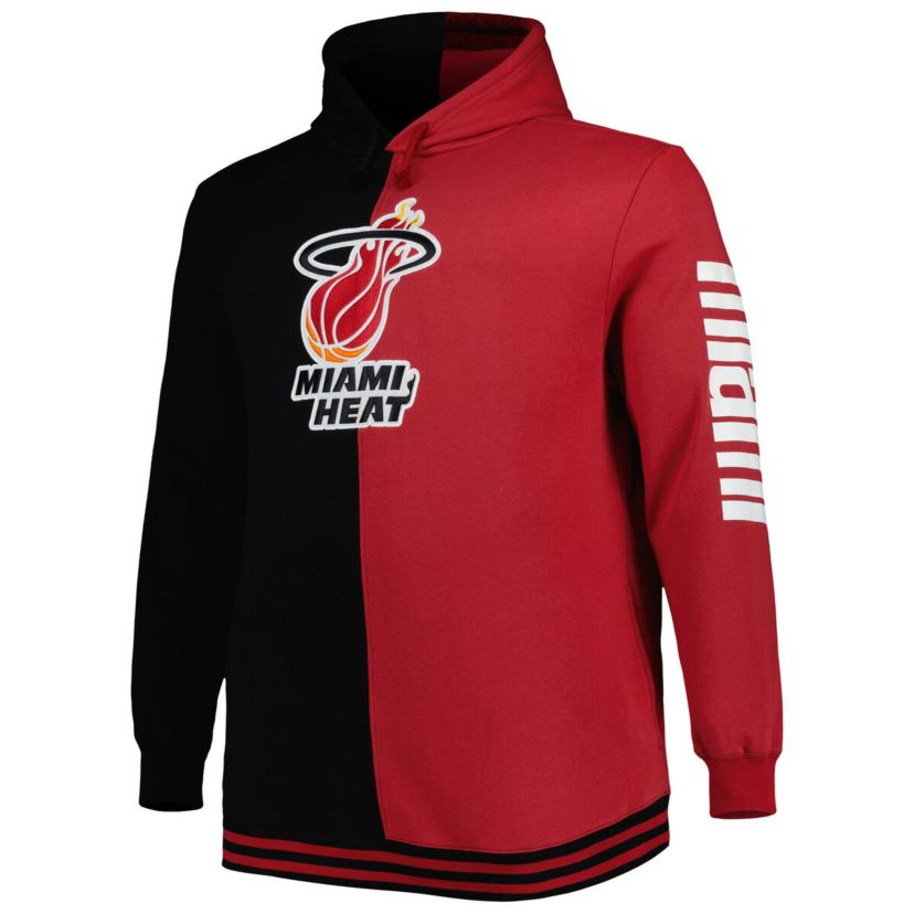NBA Miami Heat Big & Tall Hardwood Classics Split Pullover Hoodie