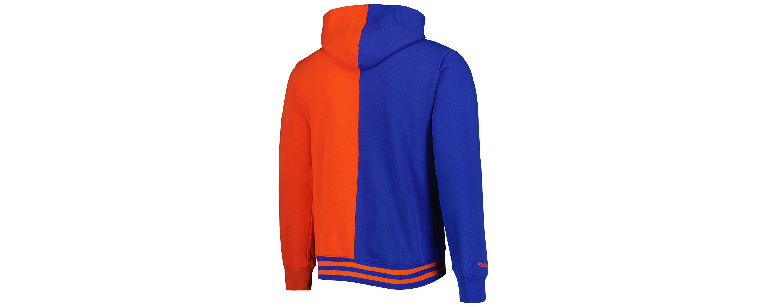 NBA Blue/Orange New York Knicks Big & Tall Hardwood Classics Split Pullover Hoodie