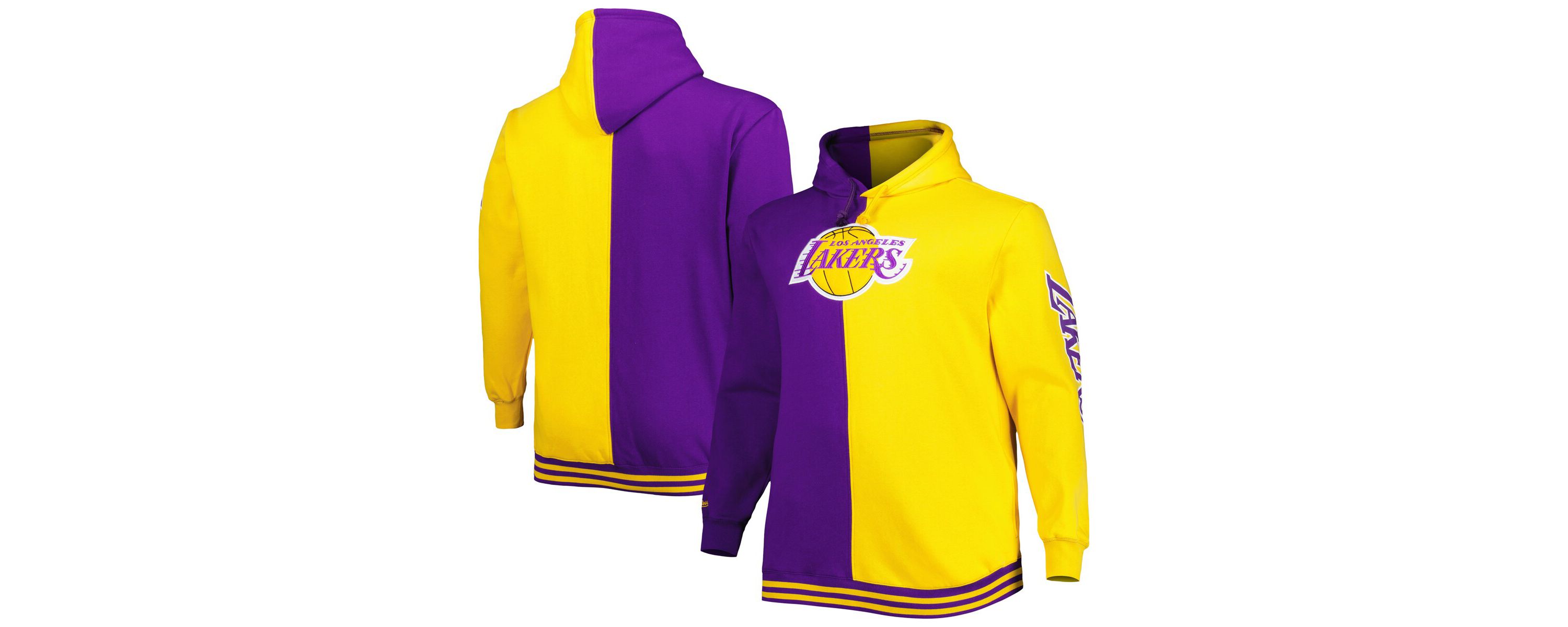 NBA Los Angeles Lakers Big & Tall Hardwood Classics Split Pullover Hoodie