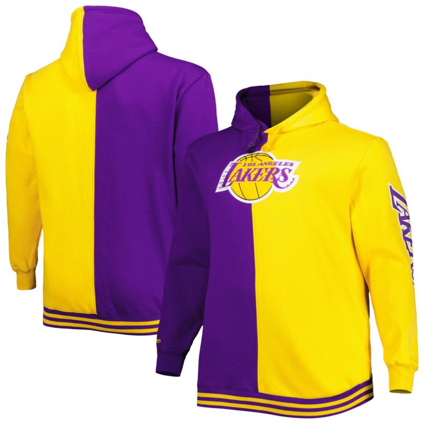 NBA Los Angeles Lakers Big & Tall Hardwood Classics Split Pullover Hoodie