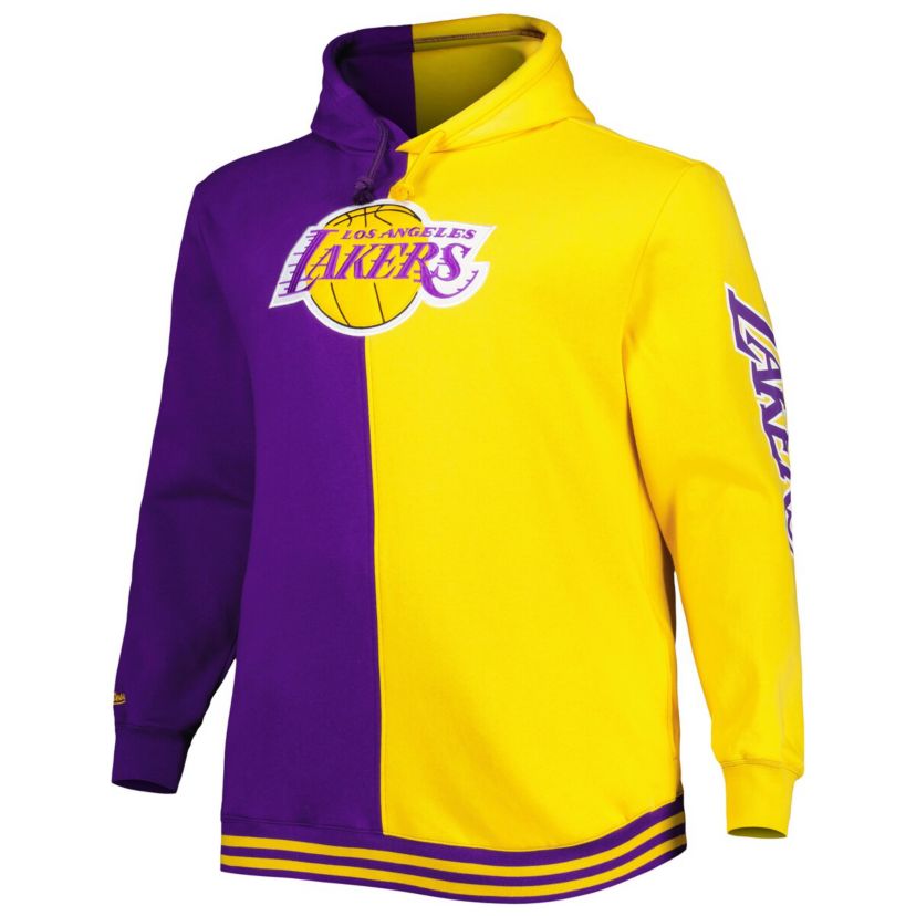 NBA Los Angeles Lakers Big & Tall Hardwood Classics Split Pullover Hoodie