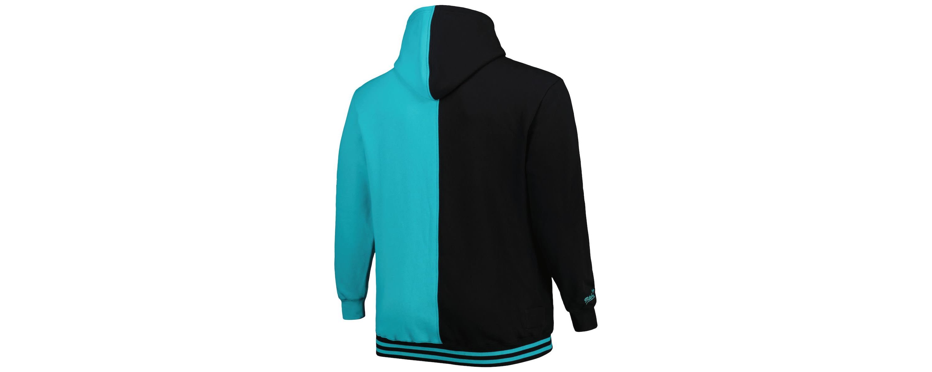NBA Black/Teal San Antonio Spurs Big & Tall Hardwood Classics Split Pullover Hoodie