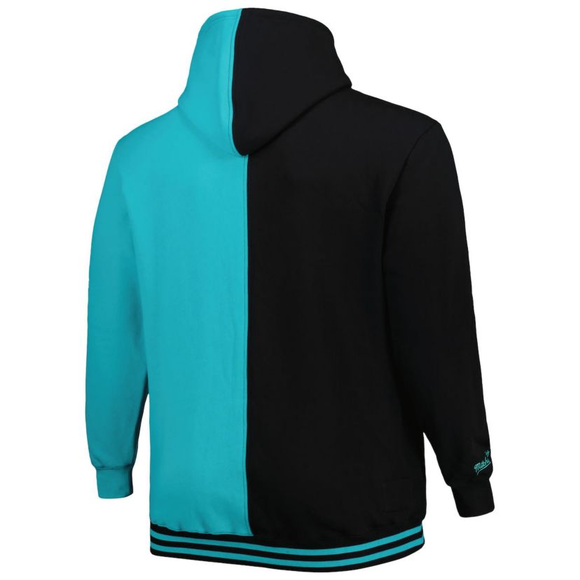 NBA Black/Teal San Antonio Spurs Big & Tall Hardwood Classics Split Pullover Hoodie