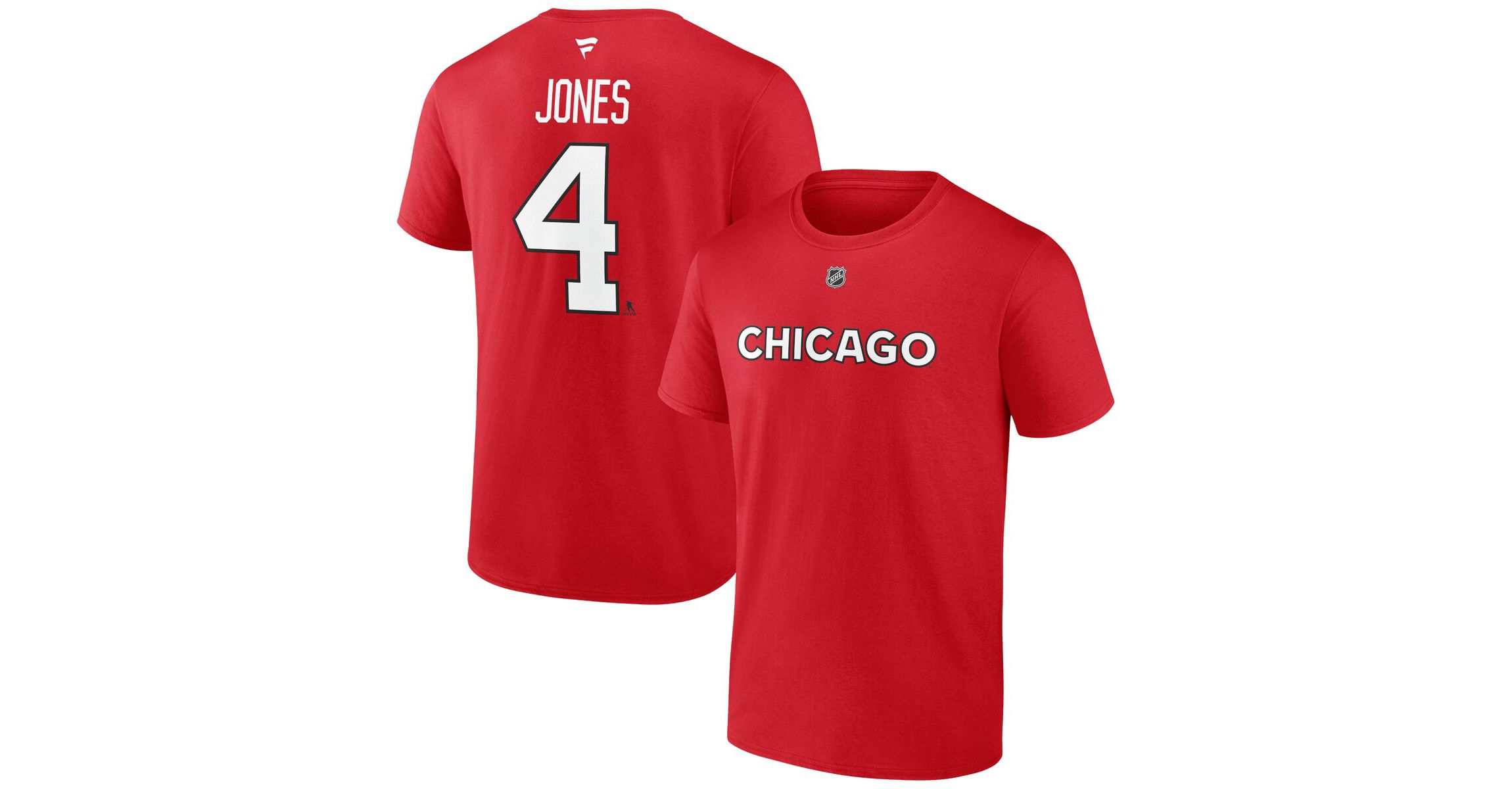 NHL Fanatics Seth Jones Chicago Blackhawks Special Edition 2.0 Name & Number T-Shirt