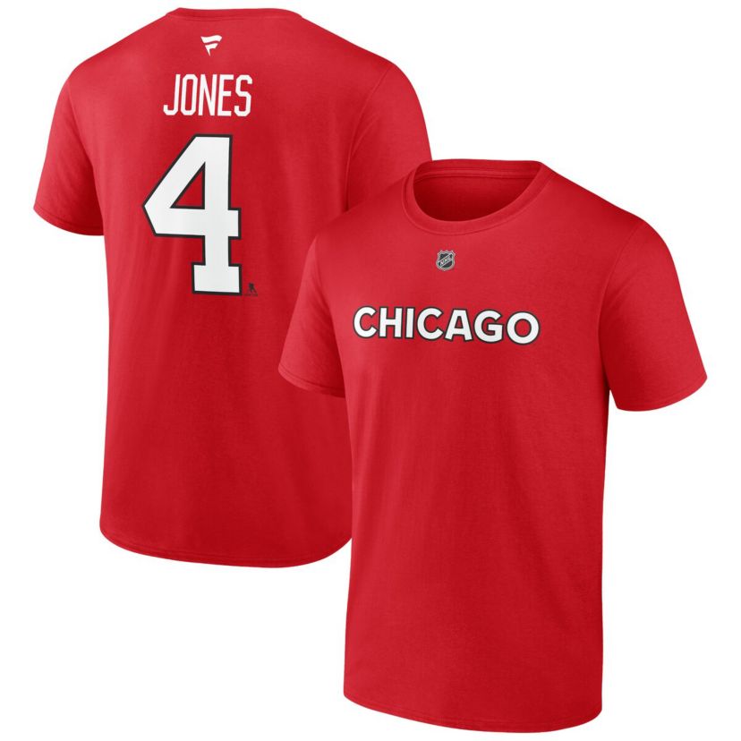 NHL Fanatics Seth Jones Chicago Blackhawks Special Edition 2.0 Name & Number T-Shirt