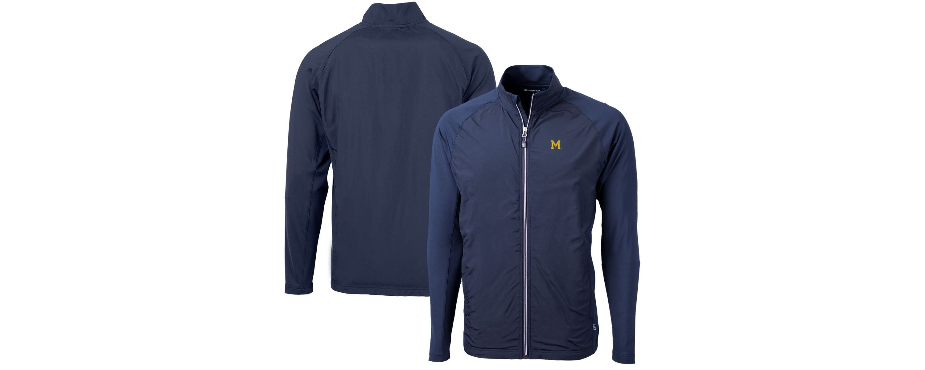 NCAA Michigan Wolverines Adapt Eco Knit Hybrid Recycled Big & Tall Full-Zip Jacket