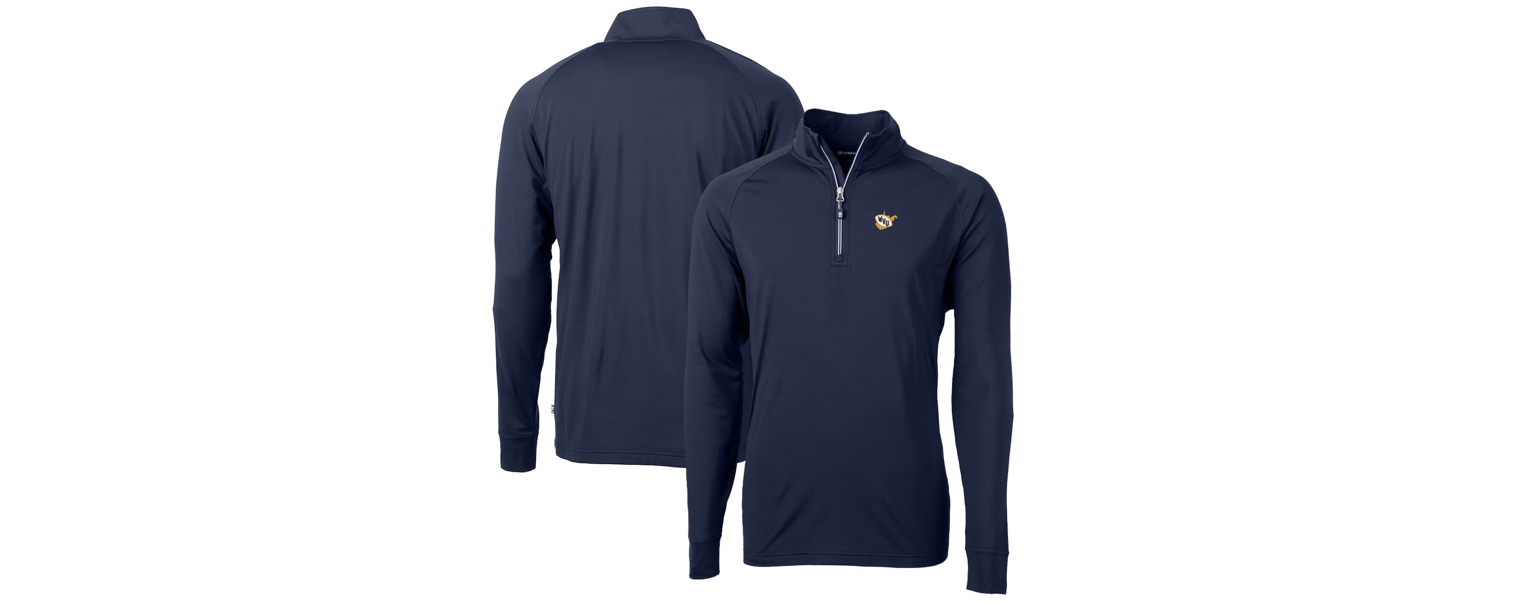 NCAA West Virginia Mountaineers Adapt Eco Knit Stretch Recycled Big & Tall Quarter-Zip Pullover Top