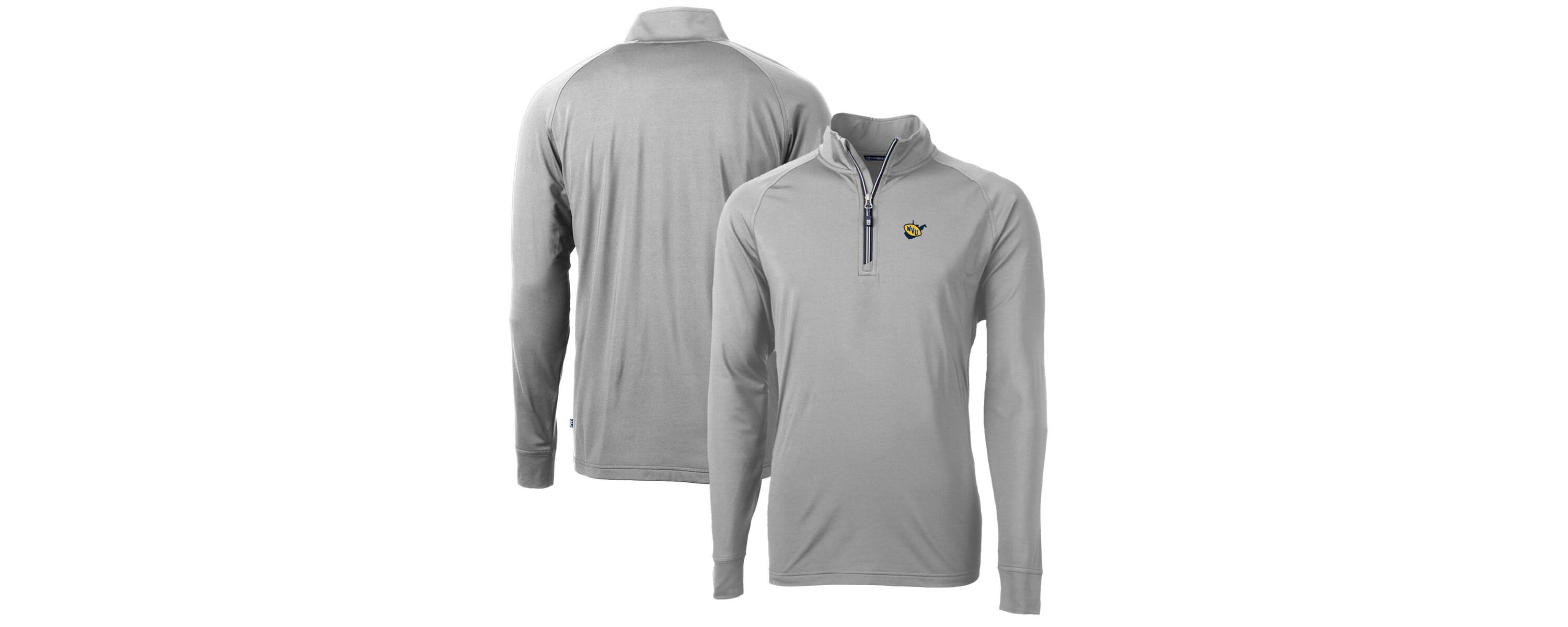 NCAA West Virginia Mountaineers Adapt Eco Knit Stretch Recycled Big & Tall Quarter-Zip Pullover Top