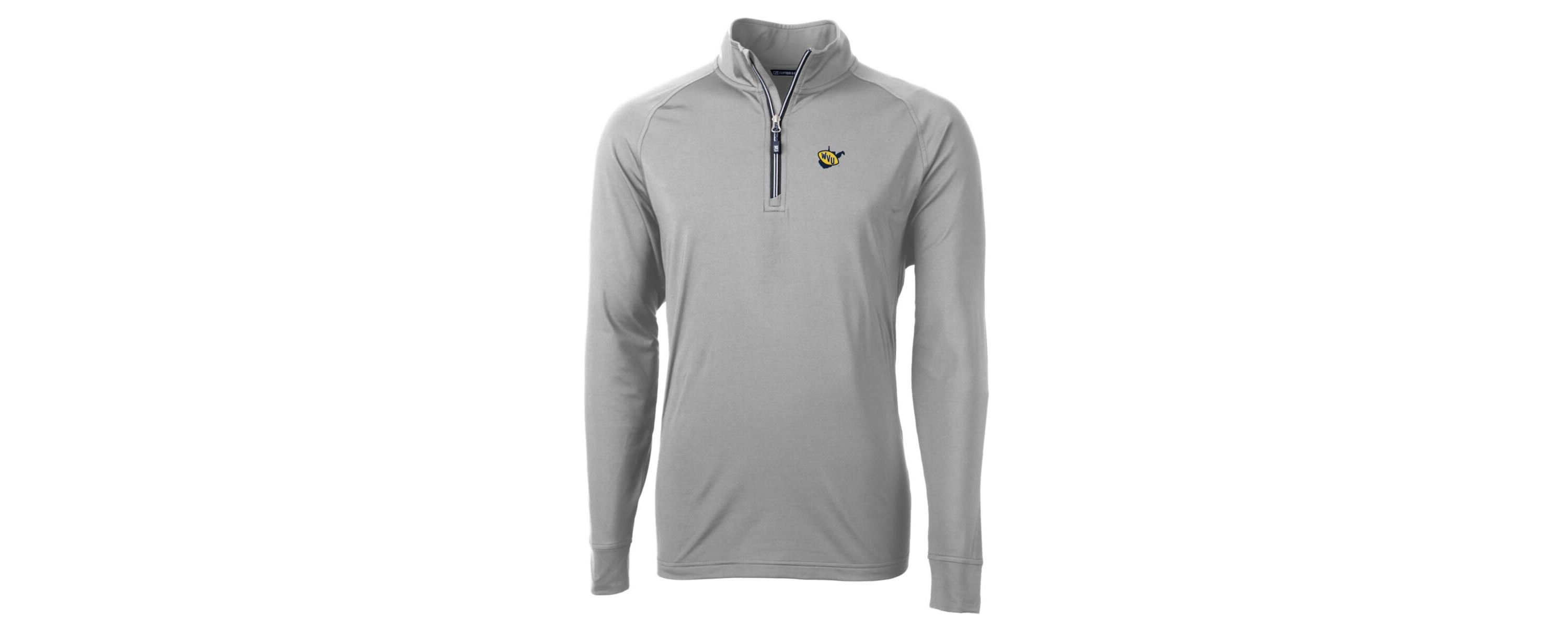 NCAA West Virginia Mountaineers Adapt Eco Knit Stretch Recycled Big & Tall Quarter-Zip Pullover Top