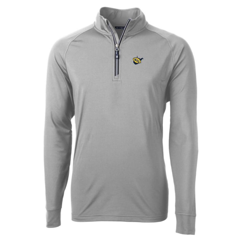 NCAA West Virginia Mountaineers Adapt Eco Knit Stretch Recycled Big & Tall Quarter-Zip Pullover Top