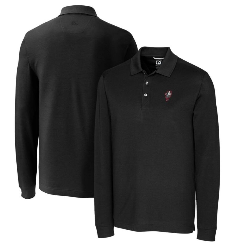 NCAA Ohio State Buckeyes Vault Advantage Tri-Blend Pique Big & Tall Long Sleeve Polo