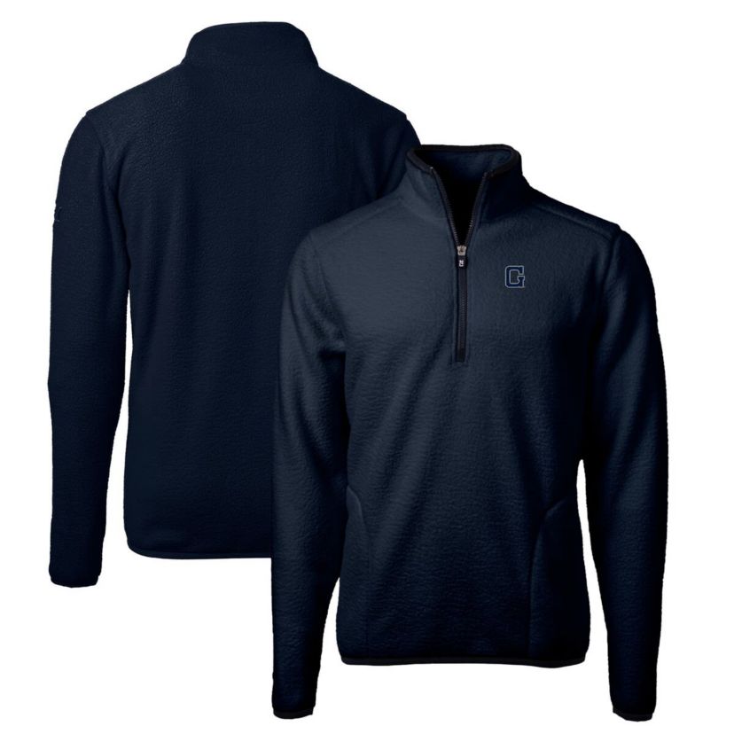 NCAA Georgetown Hoyas Vault Cascade Eco Sherpa Fleece Big & Tall Quarter-Zip Top