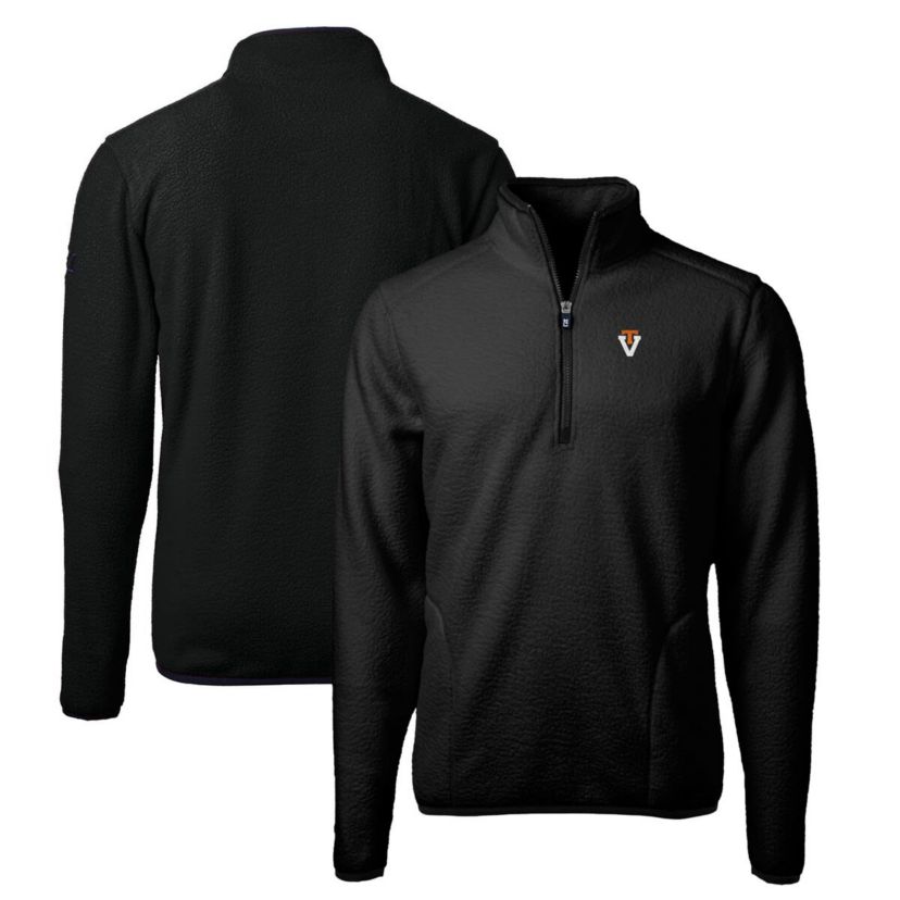 NCAA Virginia Tech Hokies Vault Cascade Eco Sherpa Fleece Big & Tall Quarter-Zip Top