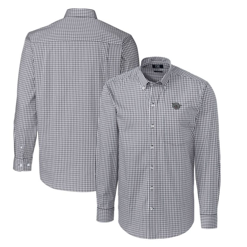 NCAA Cincinnati Bearcats Easy Care Stretch Gingham Big & Tall Long Sleeve Button-Down Shirt