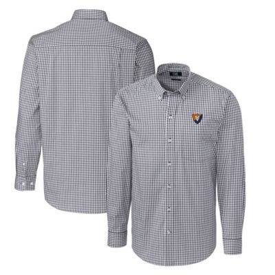 NCAA Illinois Fighting Illini Easy Care Stretch Gingham Big & Tall Long Sleeve Button-Down Shirt