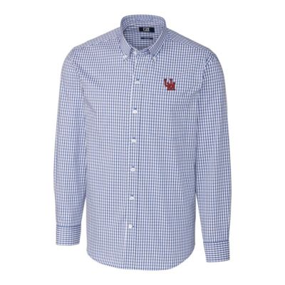 NCAA Ole Miss Rebels Easy Care Stretch Gingham Big & Tall Long Sleeve Button-Down Shirt