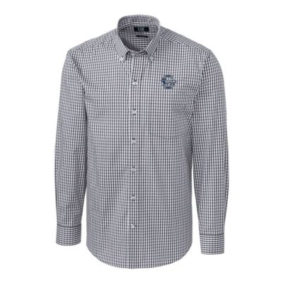 NCAA Penn State Nittany Lions Easy Care Stretch Gingham Big & Tall Long Sleeve Button-Down Shirt