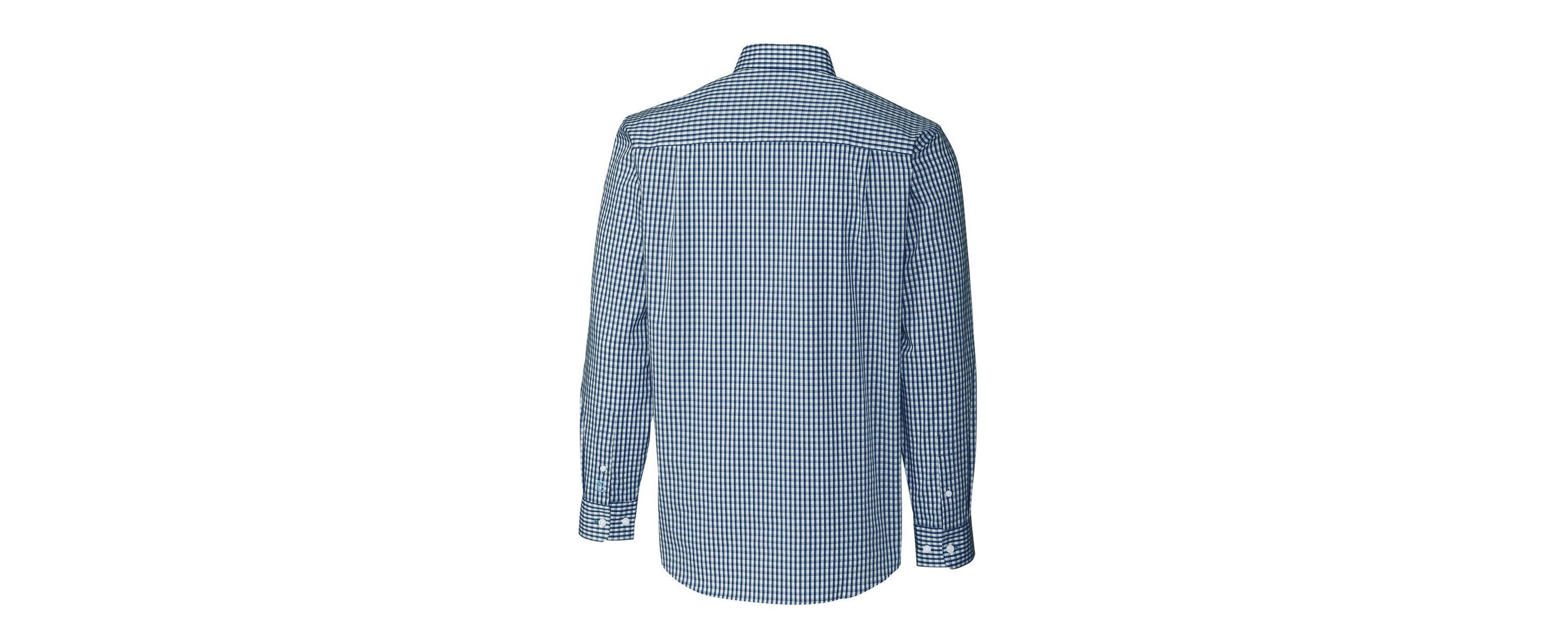 NCAA West Virginia Mountaineers Easy Care Stretch Gingham Big & Tall Long Sleeve Button-Down Shirt