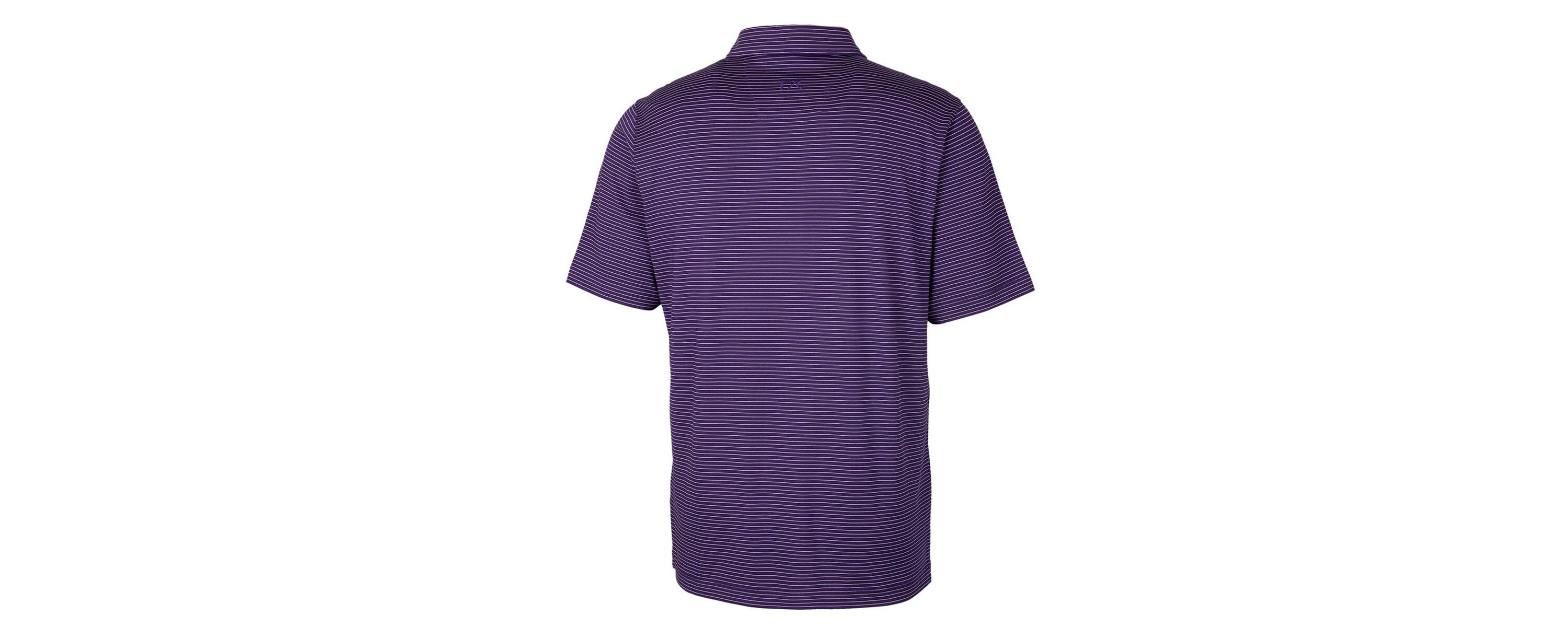 NCAA LSU Tigers Big & Tall Forge Pencil Stripe Stretch Polo