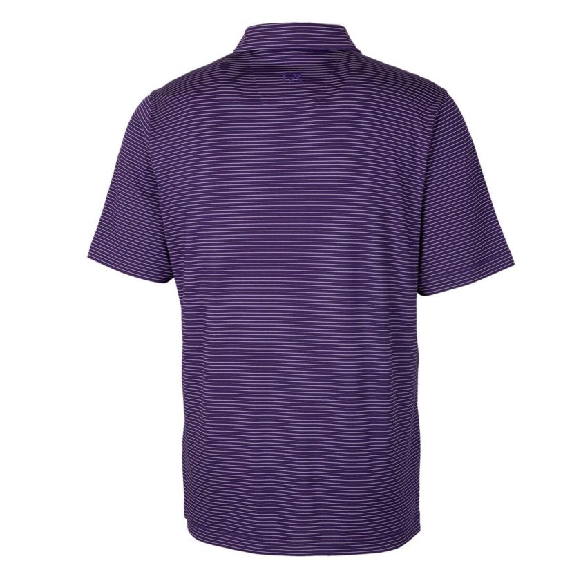 NCAA LSU Tigers Big & Tall Forge Pencil Stripe Stretch Polo