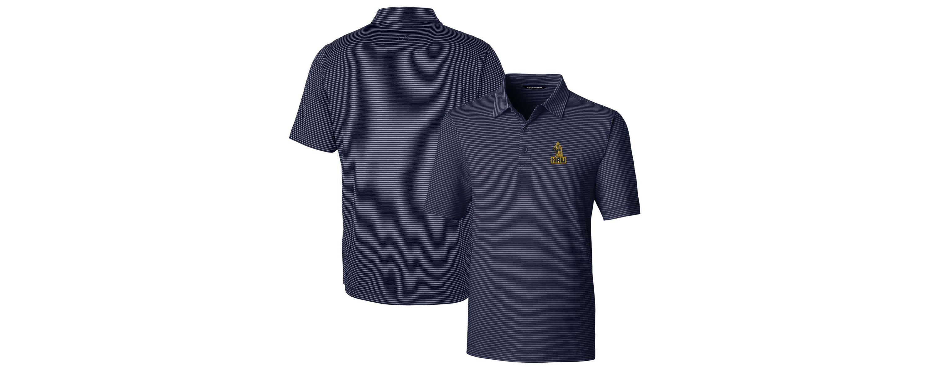 NCAA Northern Arizona Lumberjacks Big & Tall Forge Pencil Stripe Stretch Polo