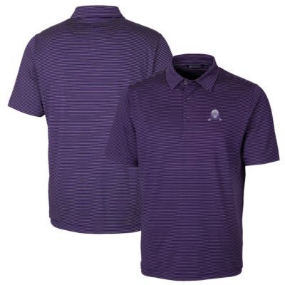 NCAA Northwestern Wildcats Big & Tall Forge Pencil Stripe Stretch Polo