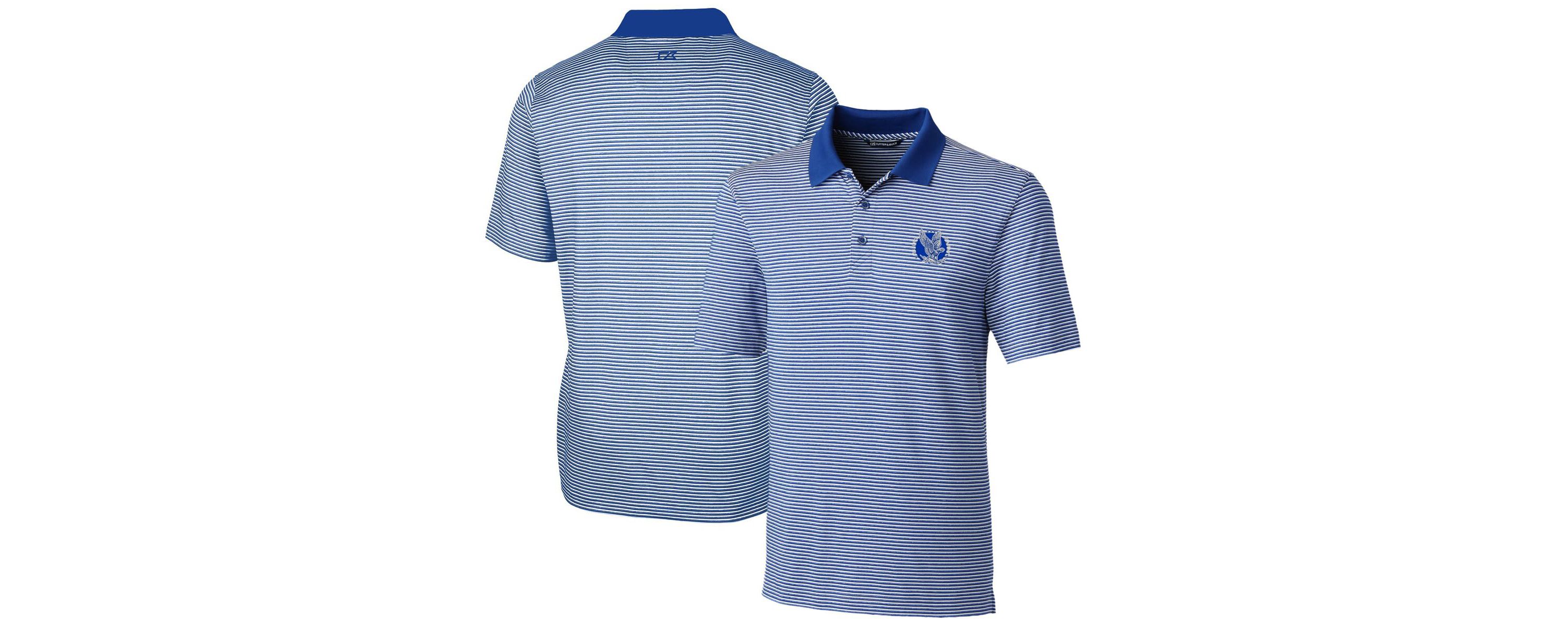 NCAA Air Force Falcons Big & Tall Forge Tonal Stripe Stretch Polo