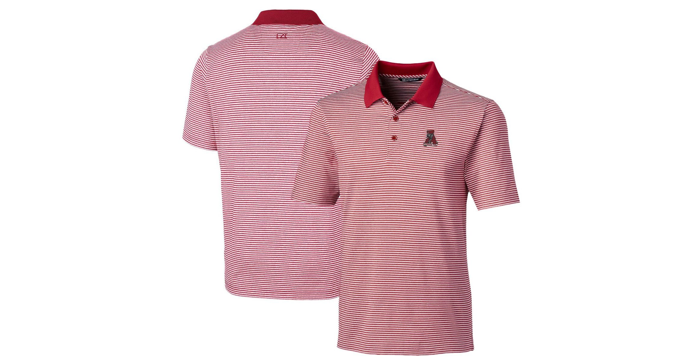 Alabama Crimson Tide NCAA Alabama Tide Big & Tall Forge Tonal Stripe Stretch Polo