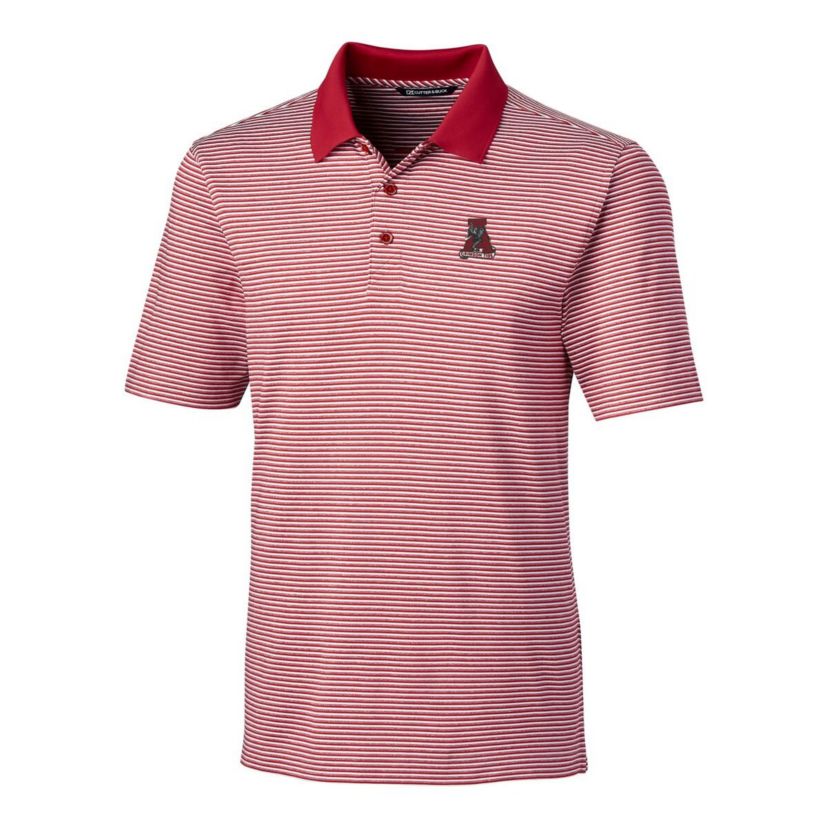 Alabama Crimson Tide NCAA Alabama Tide Big & Tall Forge Tonal Stripe Stretch Polo