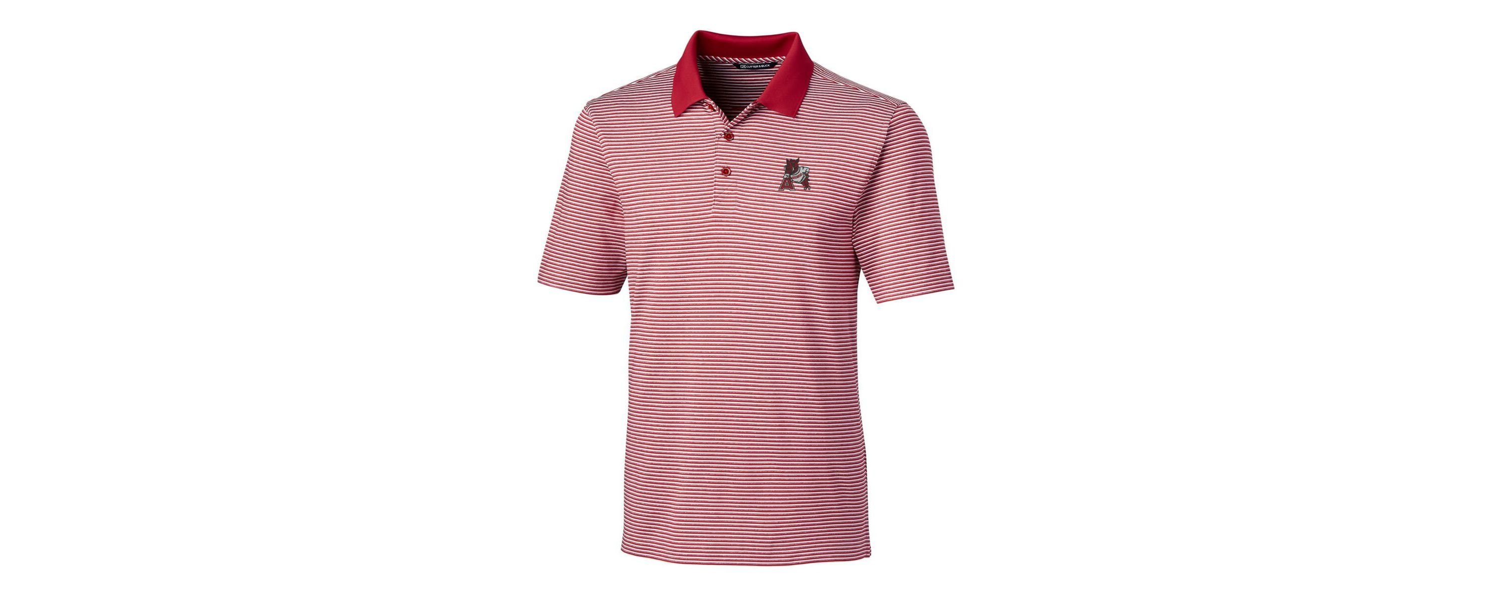NCAA Arkansas Razorbacks Big & Tall Forge Tonal Stripe Stretch Polo