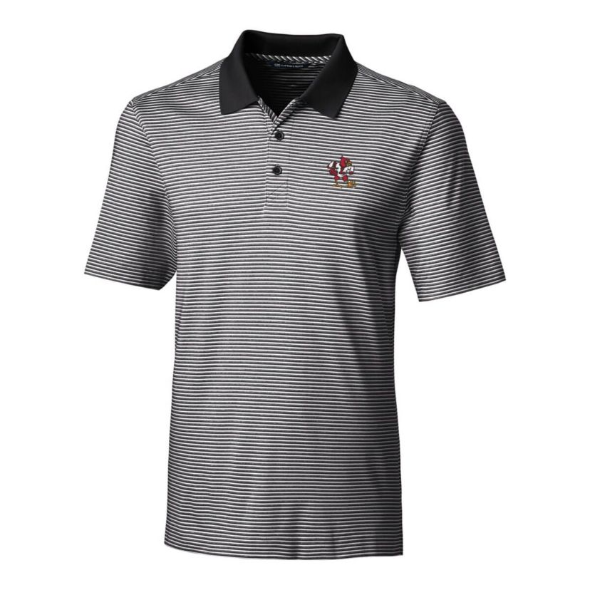 NCAA Louisville Cardinals Big & Tall Forge Tonal Stripe Stretch Polo