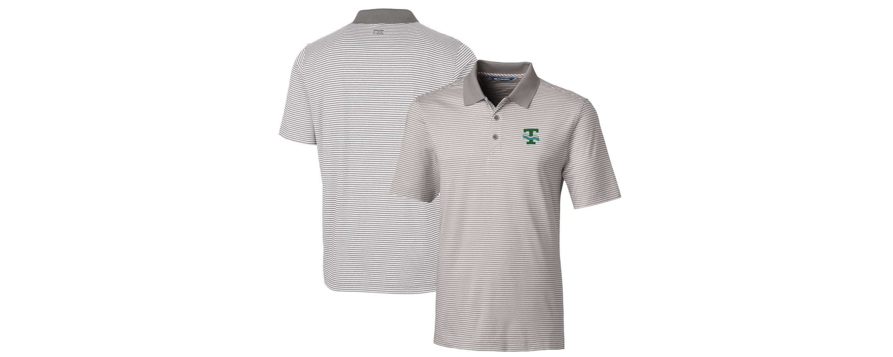 Tulane Green Wave NCAA Tulane Wave Big & Tall Forge Tonal Stripe Stretch Polo