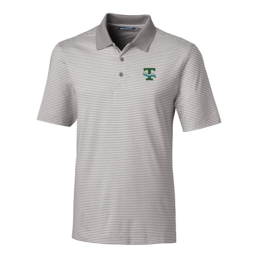 Tulane Green Wave NCAA Tulane Wave Big & Tall Forge Tonal Stripe Stretch Polo