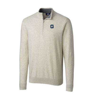 NCAA Georgetown Hoyas Lakemont Tri-Blend Big & Tall Quarter-Zip Pullover Sweater