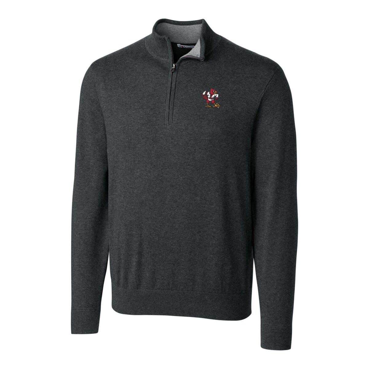NCAA Louisville Cardinals Lakemont Tri-Blend Big & Tall Quarter-Zip Pullover Sweater