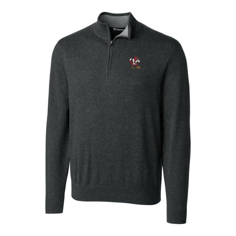 NCAA Louisville Cardinals Lakemont Tri-Blend Big & Tall Quarter-Zip Pullover Sweater