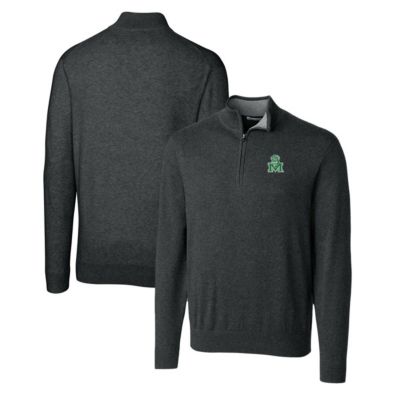 NCAA Marshall Thundering Herd Lakemont Tri-Blend Big & Tall Quarter-Zip Pullover Sweater