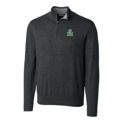 NCAA Marshall Thundering Herd Lakemont Tri-Blend Big & Tall Quarter-Zip Pullover Sweater