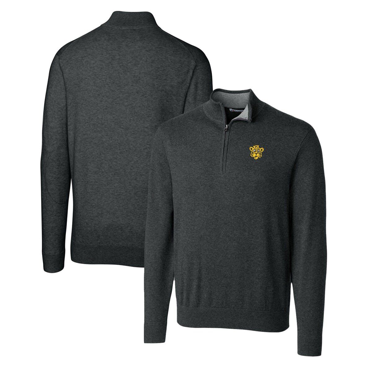 NCAA Missouri Tigers Lakemont Tri-Blend Big & Tall Quarter-Zip Pullover Sweater