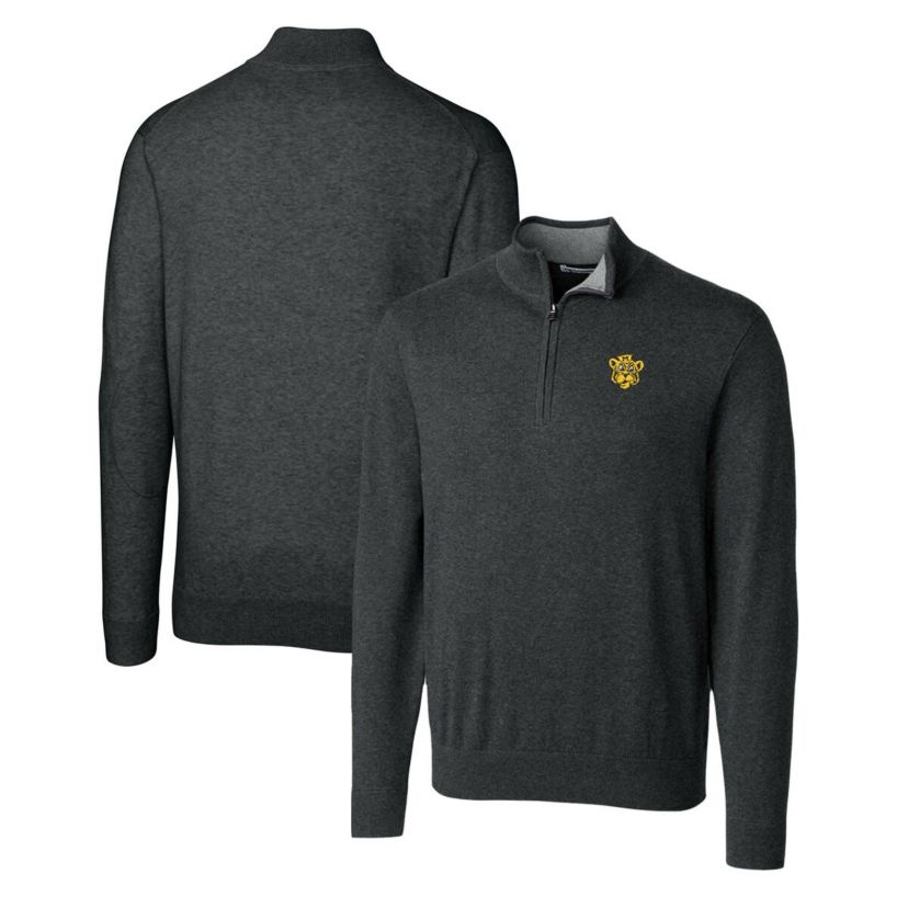 NCAA Missouri Tigers Lakemont Tri-Blend Big & Tall Quarter-Zip Pullover Sweater