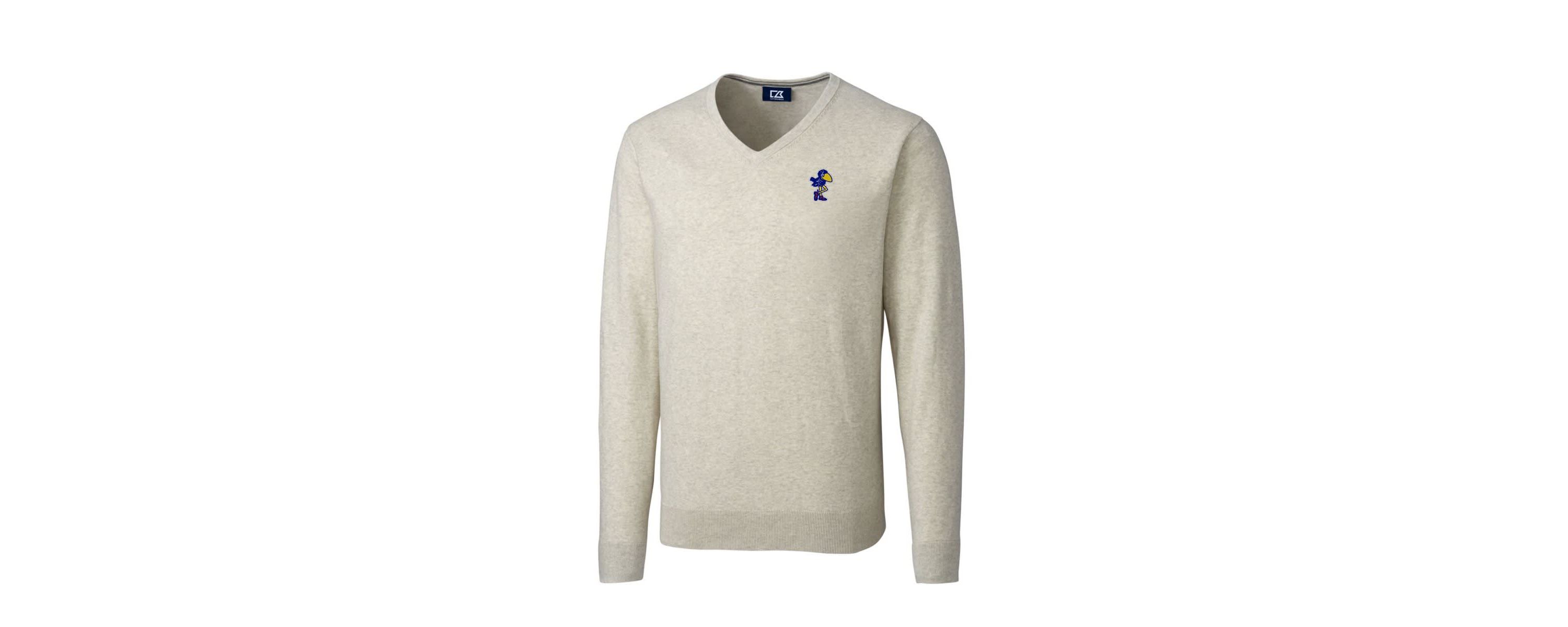 NCAA Kansas Jayhawks Lakemont Tri-Blend Big & Tall V-Neck Pullover Sweater