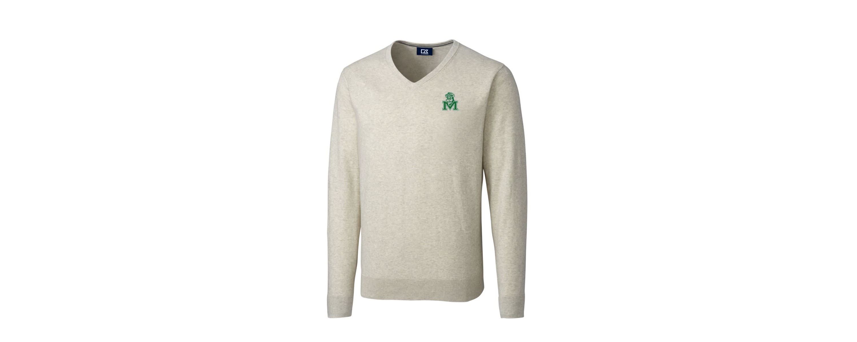 NCAA Marshall Thundering Herd Lakemont Tri-Blend Big & Tall V-Neck Pullover Sweater