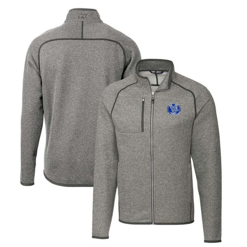 NCAA Heather Air Force Falcons Mainsail Sweater-Knit Big & Tall Full-Zip Jacket