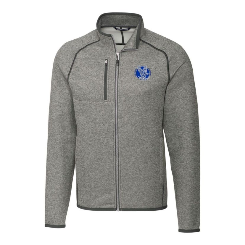 NCAA Heather Air Force Falcons Mainsail Sweater-Knit Big & Tall Full-Zip Jacket