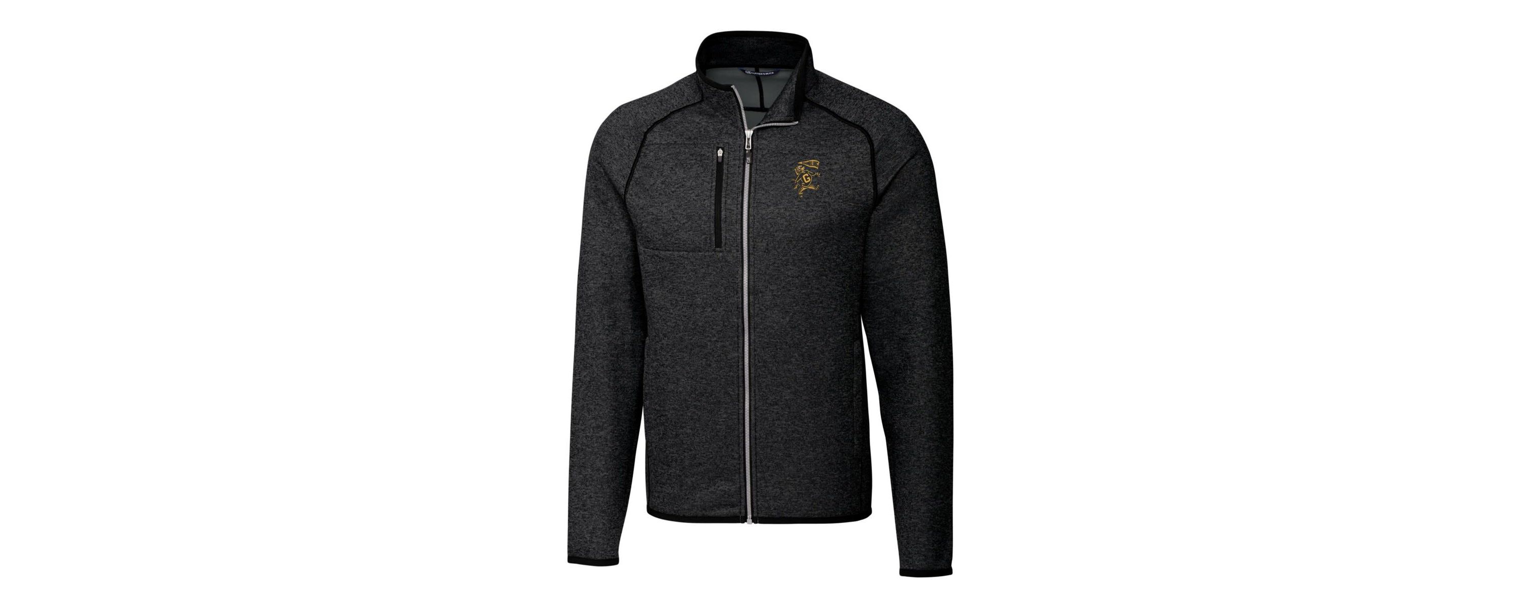 Grambling State Tigers NCAA Heather Grambling Tigers Mainsail Sweater-Knit Big & Tall Full-Zip Jacket