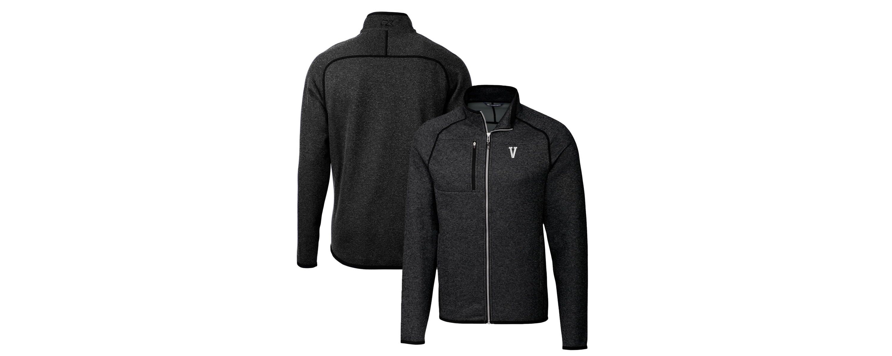 NCAA Heather Villanova Wildcats Mainsail Sweater-Knit Big & Tall Full-Zip Jacket