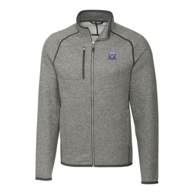 NCAA Heather Northwestern Wildcats Mainsail Sweater-Knit Big & Tall Full-Zip Jacket